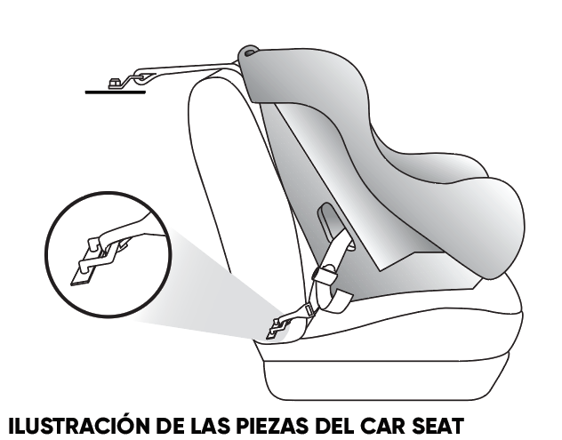 ILUSTRACIÓN DE LAS PIEZAS DEL CAR SEAT ILUSTRACIÓN DE LAS PIEZAS DEL CAR SEAT