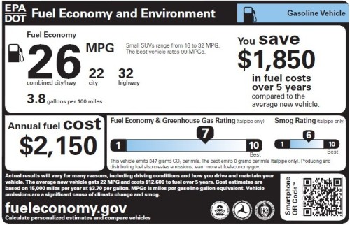 Fuel Economy and Environment Label | NHTSA Fuel Economy and Environment Label | NHTSA