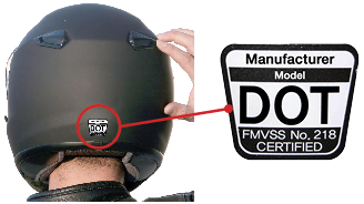 DOT compliant helmet symbol