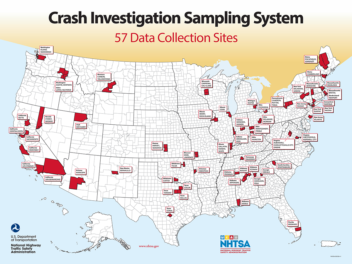 Crash Investigation Sampling System 57 Data Collection Sites