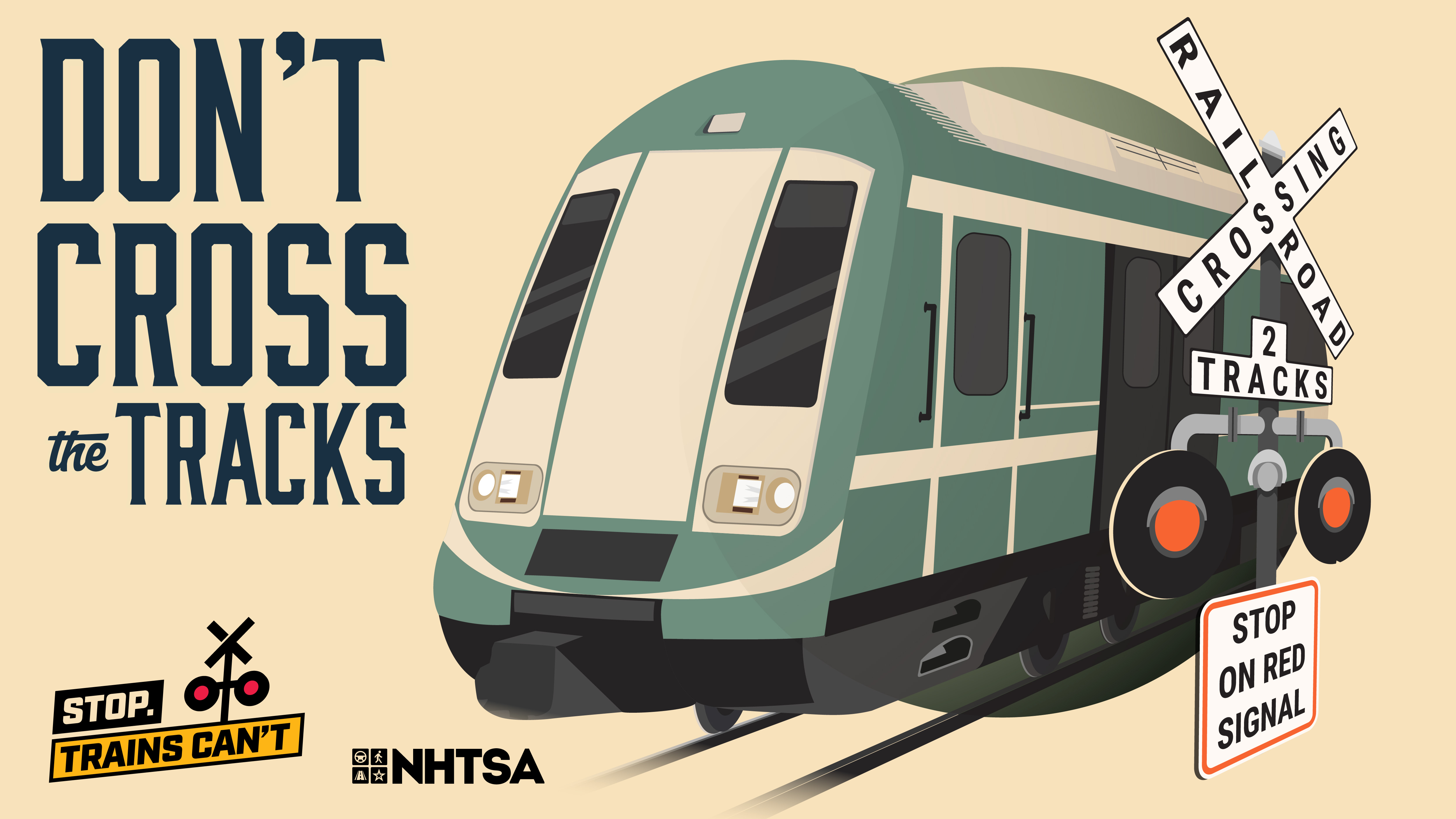 Crossing train tracks safely