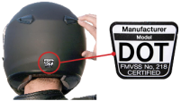 Motorcycle Helmet DOT Label
