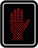 Crosswalk Signal - Don't Walk hand flashing