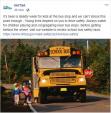 Capture of a NHTSA Facebook post related to school bus safety