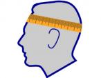 Head with measuring tape going around
