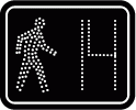 Crosswalk Signal - Walk hand with seconds remaining