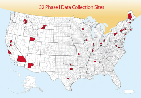 CISS Map 32 Data Collection Sites