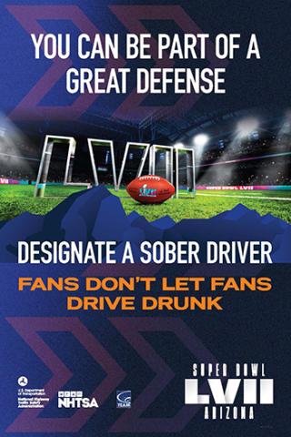 Football showcasing Super Bowl LVII