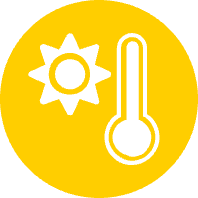 Sun, temperature icon
