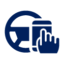 Distracted driving icon