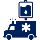 Prehospital blood transfusion icon